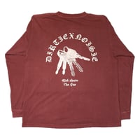 "GET A KEY"-LONG SLEEVE T-SHIRT FADE RED