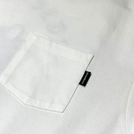 "GET A KEY"  POCKET T-SHIRT WHITE