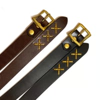 HARDEE "NARROW DROP"-NARROW LONG BELT  BROWN/BLACK