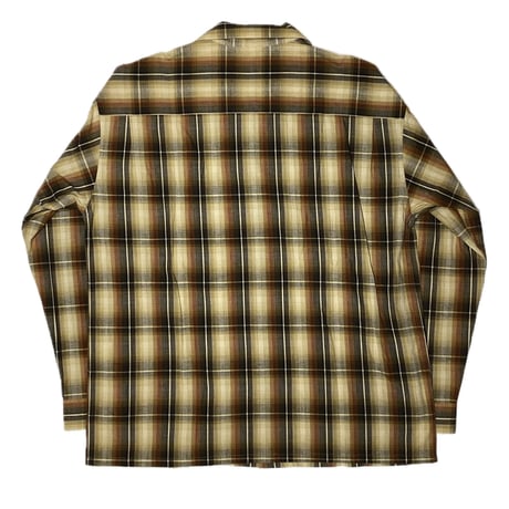 OPEN COLLARED OMBRE SHIRT BROWN