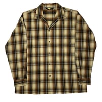OPEN COLLARED OMBRE SHIRT BROWN