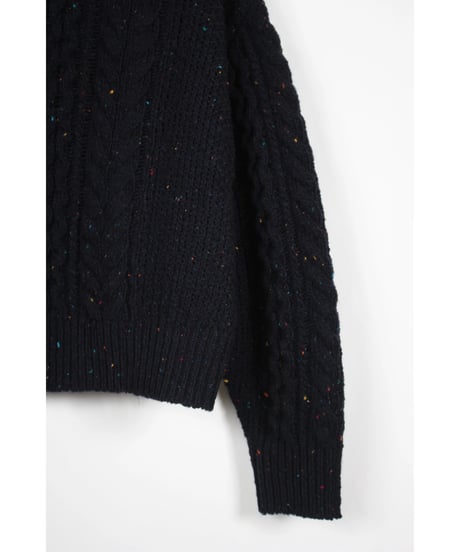 kn-01N / navy sweater