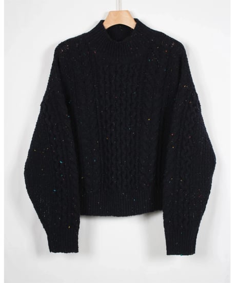 kn-01N / navy sweater