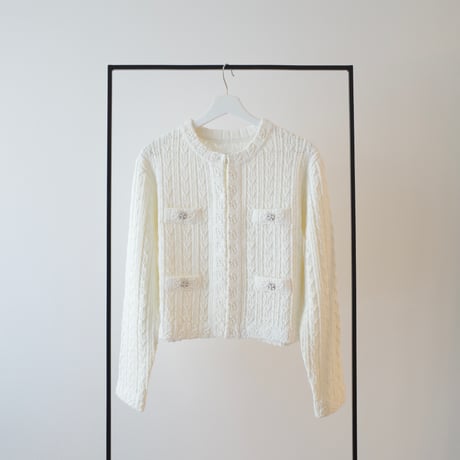 front button knit cardigan