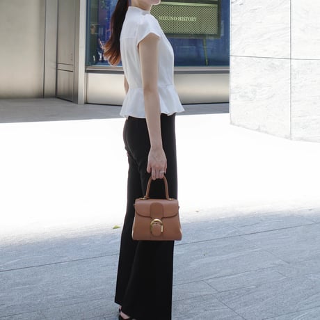 【9/17再入荷】side ribbon peplum blouse