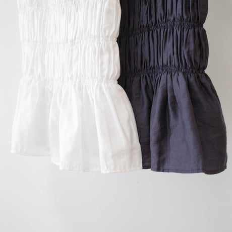 【7/16~7/31】 shirring nosleeve blouse