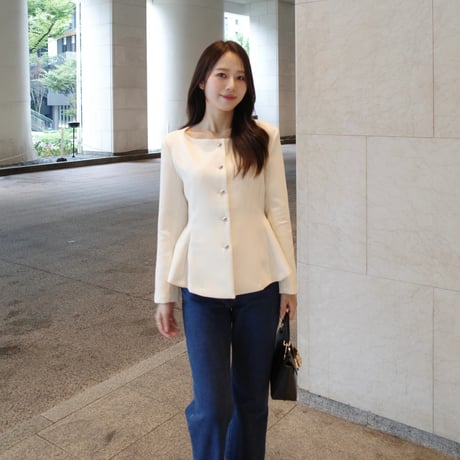 boatneck peplum jacket