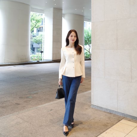 boatneck peplum jacket