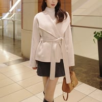 wool shawl collar short coat