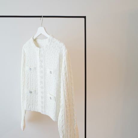 front button knit cardigan