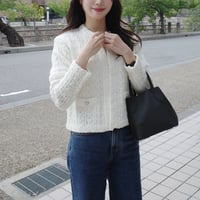 front button knit cardigan