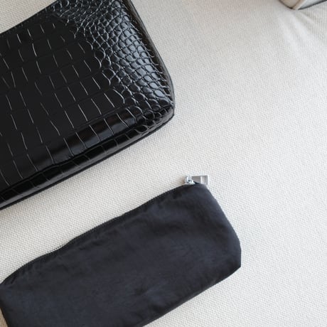 croco embossed leather bag