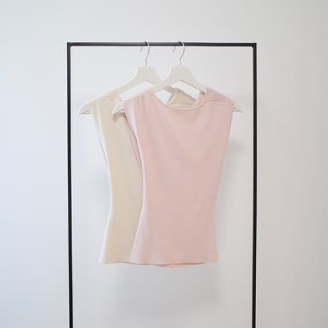 【9/17再入荷】cachecoeur vneck nosleeve knit