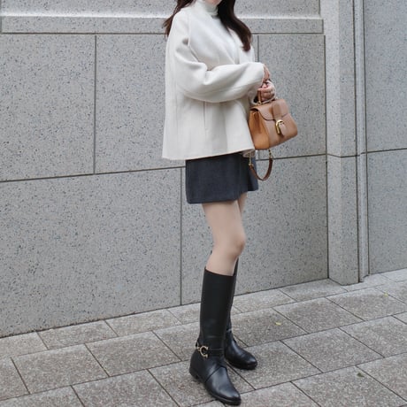 wool shawl collar short coat