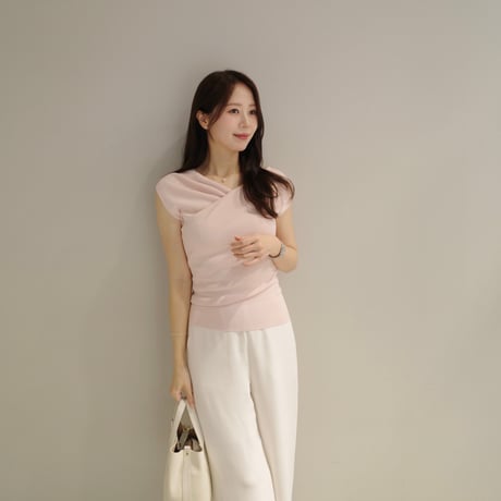 【9/17再入荷】cachecoeur vneck nosleeve knit