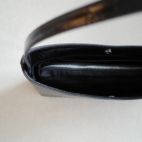croco embossed leather bag