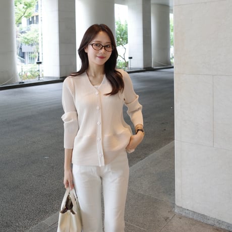 waffle peplum pleats cardigan