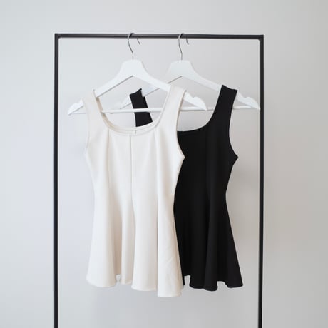 【9/17再入荷】peplum nosleeve tops