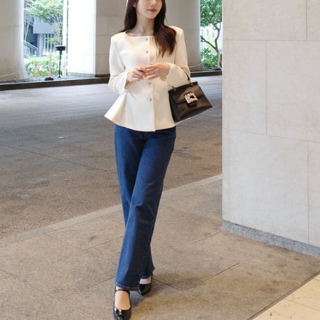 boatneck peplum jacket