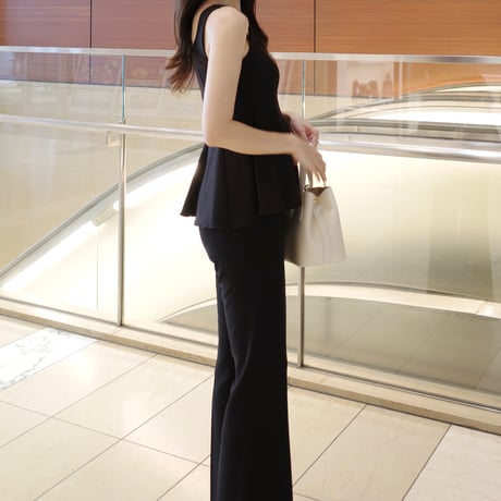 【9/17再入荷】peplum nosleeve tops