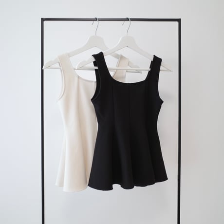 【9/17再入荷】peplum nosleeve tops