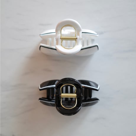 bicolor ribbon hair clip