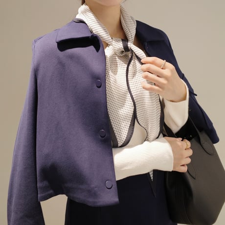dot silk wool scarf