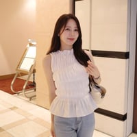 【7/16~7/31】 shirring nosleeve blouse