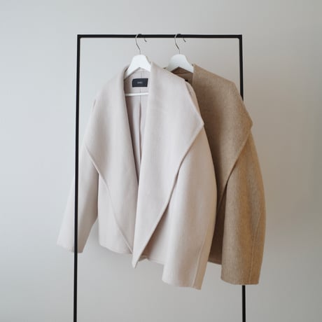 wool shawl collar short coat