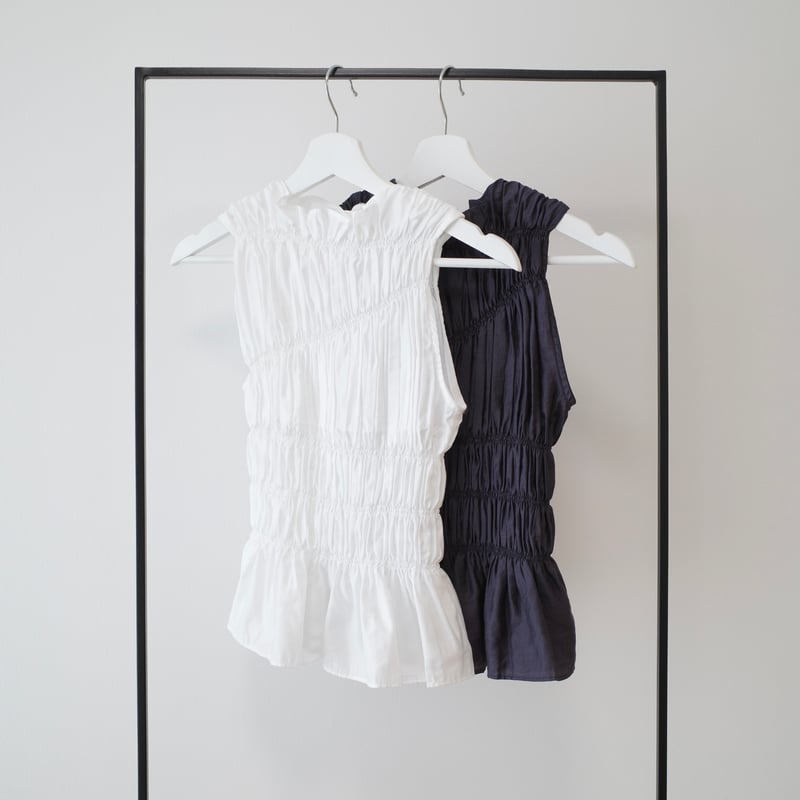 shirring nosleeve blouse | ENEU