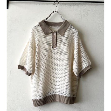 Mesh Knit Short Polo Shirts
