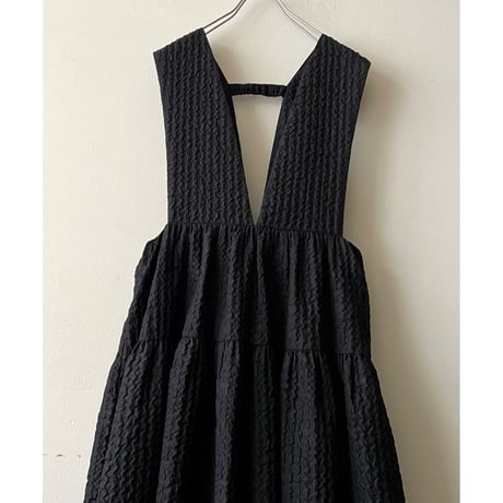 Ripple Nylon V neck Jumper Skirt