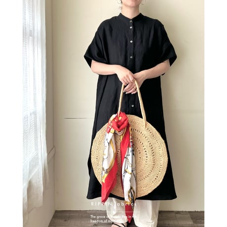 【即納品】シャツワンピース(ショートスリーブ)112丈
