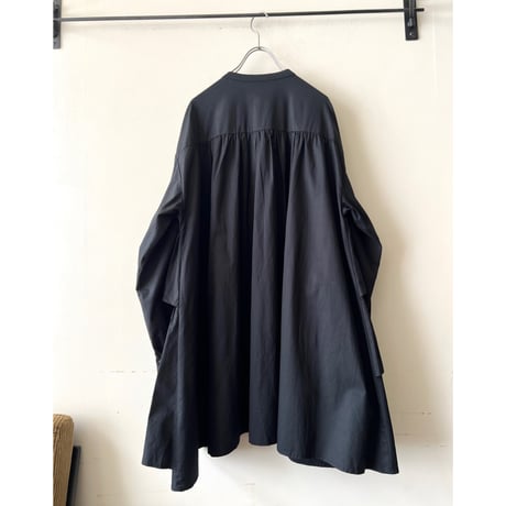 No-collar Frill Design Shirt Dress