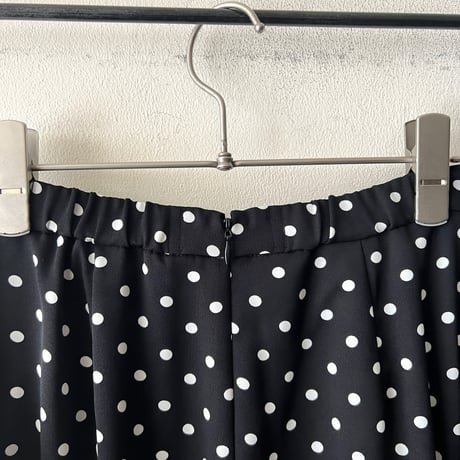 Dot Pattern Frill Design Wide Pants