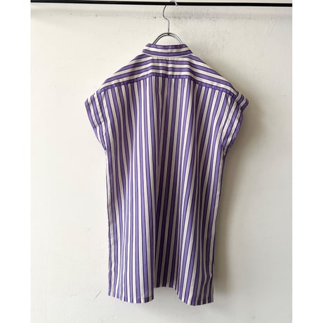 Old Christian Dior Stripe Pattern Short Sleeve Shirt