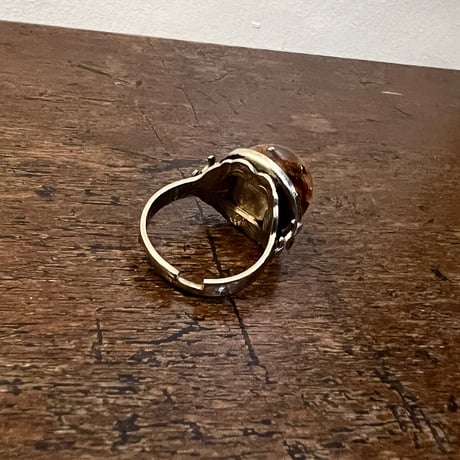 Vintage Dry Flower Resin Ring