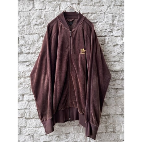 90-00's adidas originals Brown Color Velours Track JKT