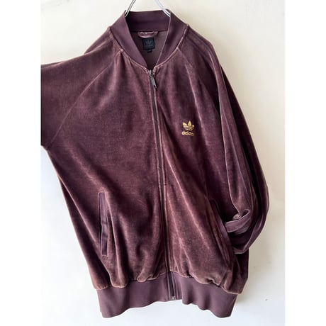 90-00's adidas originals Brown Color Velours Track JKT