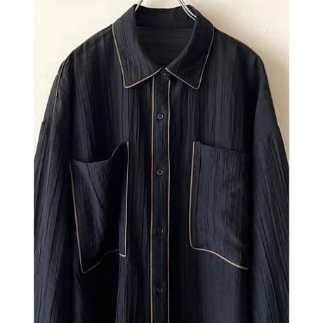 Black Sheer Big Cuffs Shirt