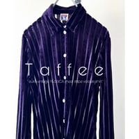 Euro Vintage YESSICA Sheer Stripe Velours Shirt