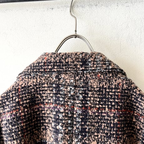 Plaid Pattern Tweed Big Tailored JKT