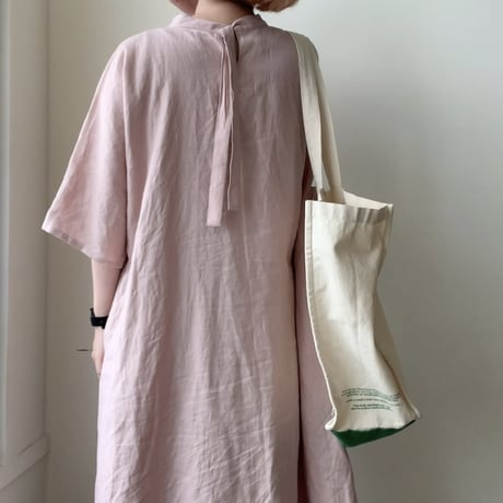 【即納品】バックリボンワンピース(ハーフスリーブ)118丈