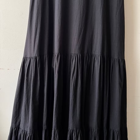 V-neck No Sleeve Maxi Tiered Dress