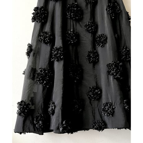 " Pon Pon Flower " Long Flare Skirt