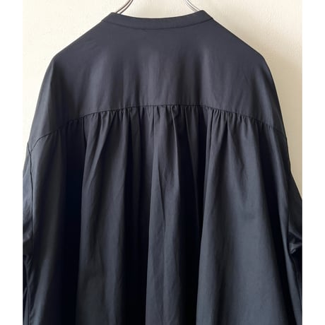 No-collar Frill Design Shirt Dress