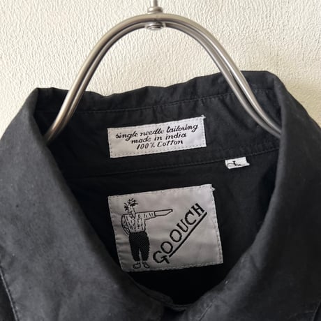 80-90's GOOUCH "Single needle tailoring" Embroidery Design Shirt