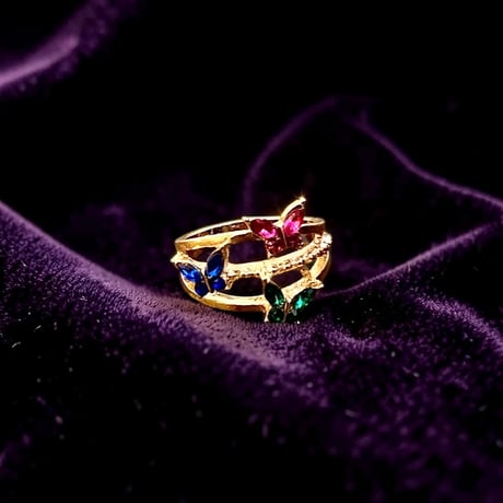 3-butterfly Design Ring