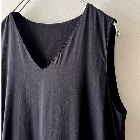 V-neck No Sleeve Maxi Tiered Dress