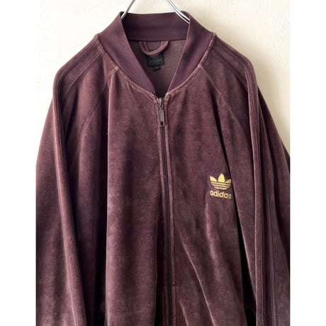90-00's adidas originals Brown Color Velours Track JKT